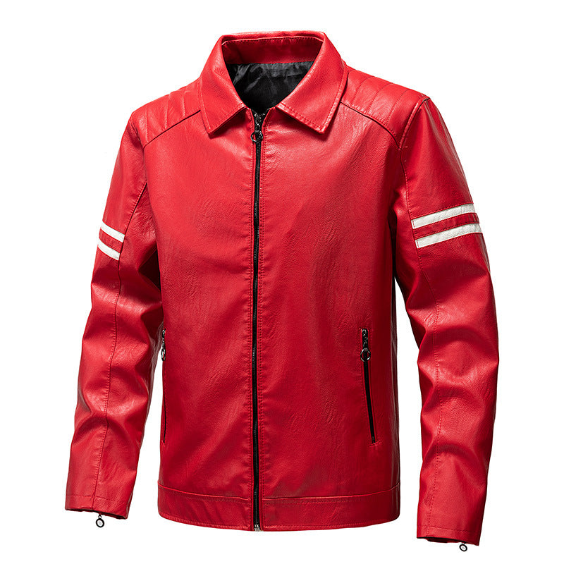Herren lässige Kunstlederjacke Echoarchiv