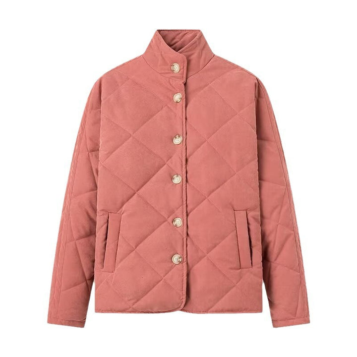 Damen Gepolsterte Steppjacke mit Stehkragen und Oversize-Schnitt Echo Archiv