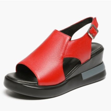 Damen Moderne Plateau‑Sandalette mit ergonomischem Memory‑Fußbett, verstellbarem Fersenriemen und rutschfester Gummisohle – Sorelia