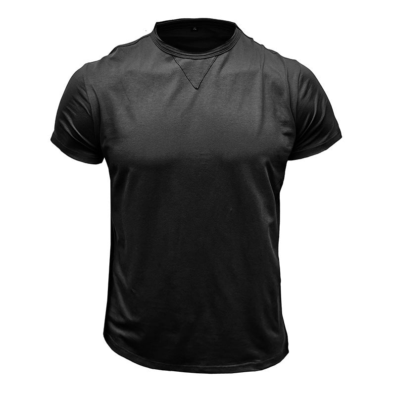 Herren Rundhals T-Shirt aus atmungsaktiver Baumwolle mit lässigem Schnitt Echoarchiv