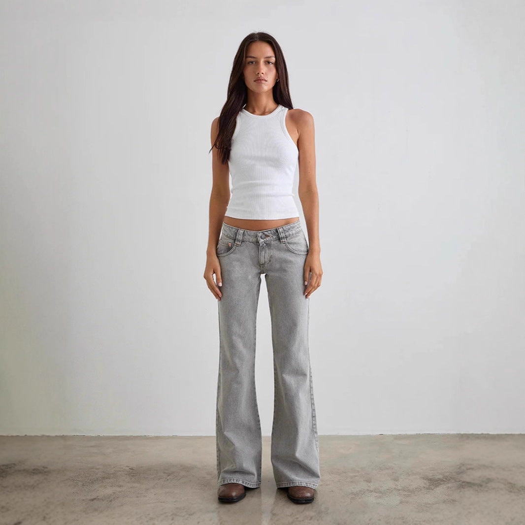 Damen bootcut Jeanshose mit hohem Bund und modischem Schnitt Echo Archiv