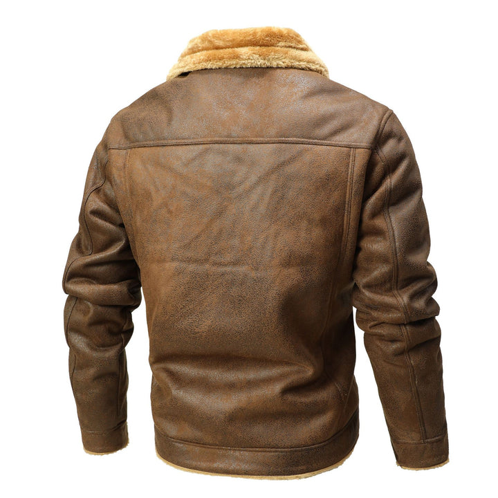 Herren Wildleder-Imitat Truckerjacke mit Sherpa-Futter Echoarchiv
