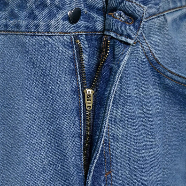 Damen nan weite Highwaist Jeanshose mit Metallösen und seitlicher Schnürung Echo Archiv