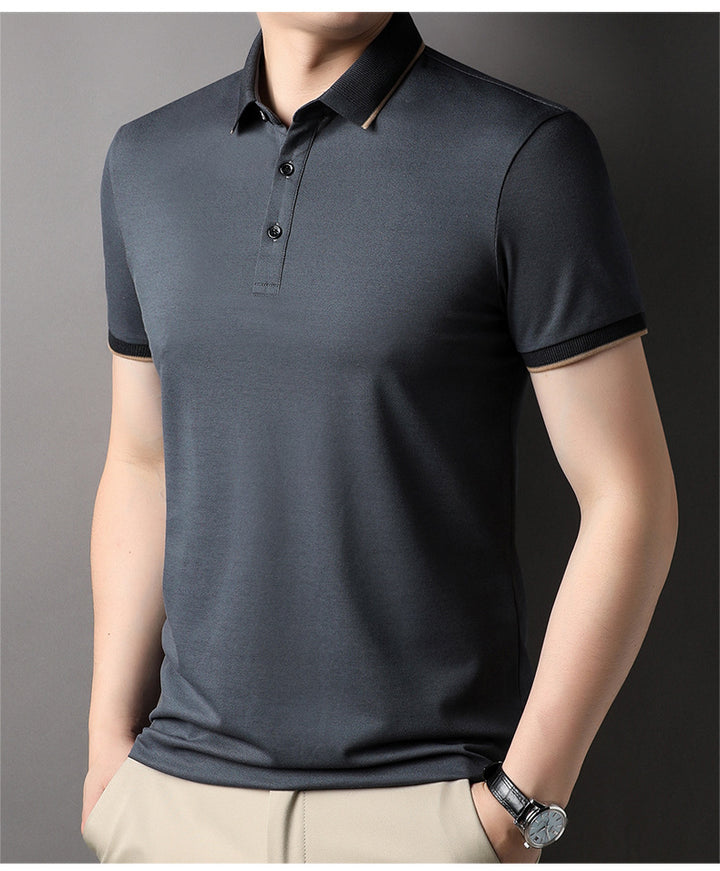 Herren Poloshirt mit feinem Piqué-Gewebe und kontrastierendem Kragen Echoarchiv