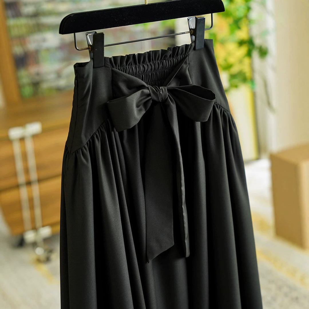 Damen Eleganter Maxirock mit Taillengürtel Echoarchiv