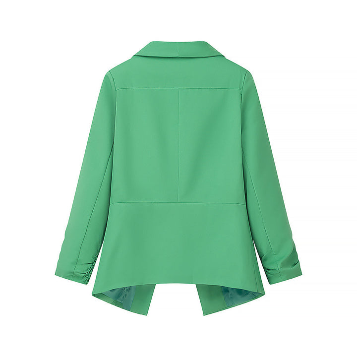 Damen nan locker fallende Waterfall-Blazerjacke mit gerafften Ärmelabschlüssen Echo Archiv
