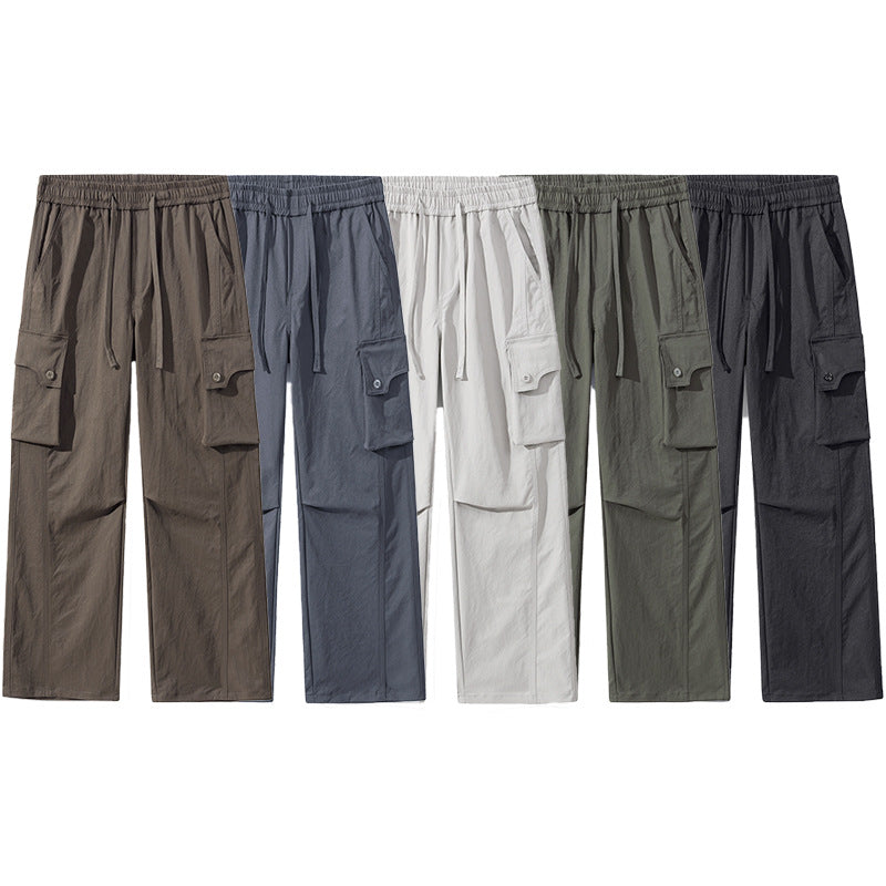 Herren Weite Twill-Cargohose mit Kordelbund und großen Patten-Taschen Echo Archiv