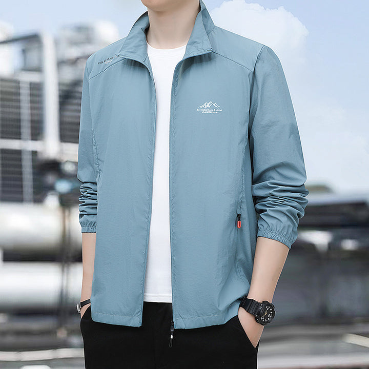 Herren Leichte Outdoorjacke mit verstellbarem Kragen Echo Archiv