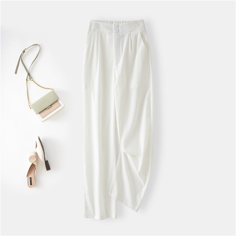 Damen Elegante Chino-Hose mit hohem Bund und seitlichen Taschen Echo Archiv