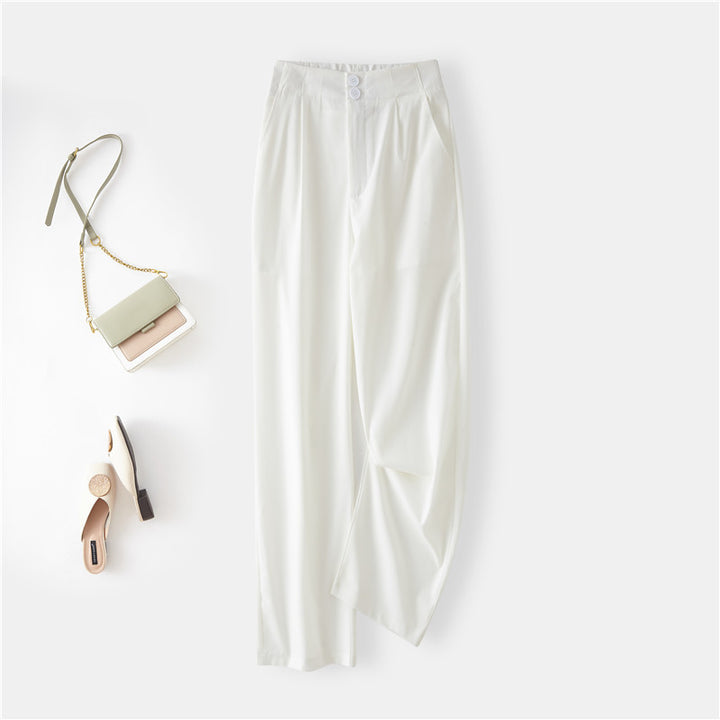 Damen Elegante Chino-Hose mit hohem Bund und seitlichen Taschen Echo Archiv