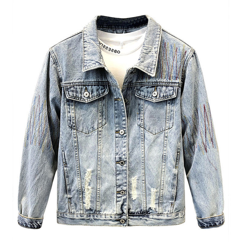 Herren Modische lässige Jeansjacke Echoarchiv