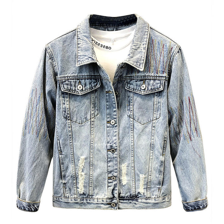 Herren Modische lässige Jeansjacke Echoarchiv