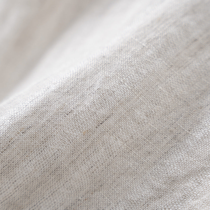 Damen Weite Leinenhose mit Bundfalten hoher Taille und elastischem Rückenteil Echoarchiv