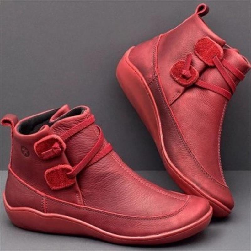 Damen elegante knöchelhohe Komfort-Stiefelette mit doppeltem Riemenverschluss und flexibler Leichtsohle Echo Archiv