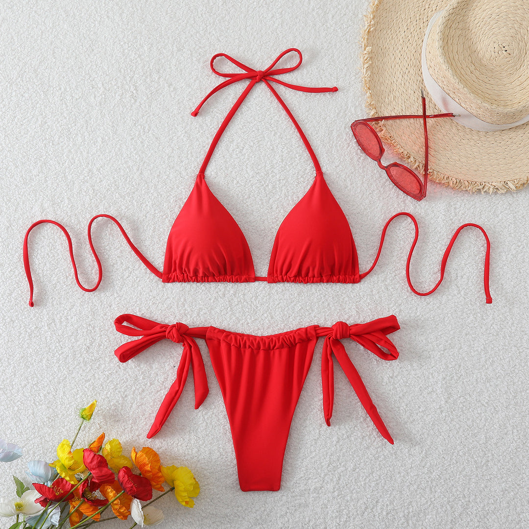 Damen Triangel-Bikini mit modischen Bindebändern Echo Archiv