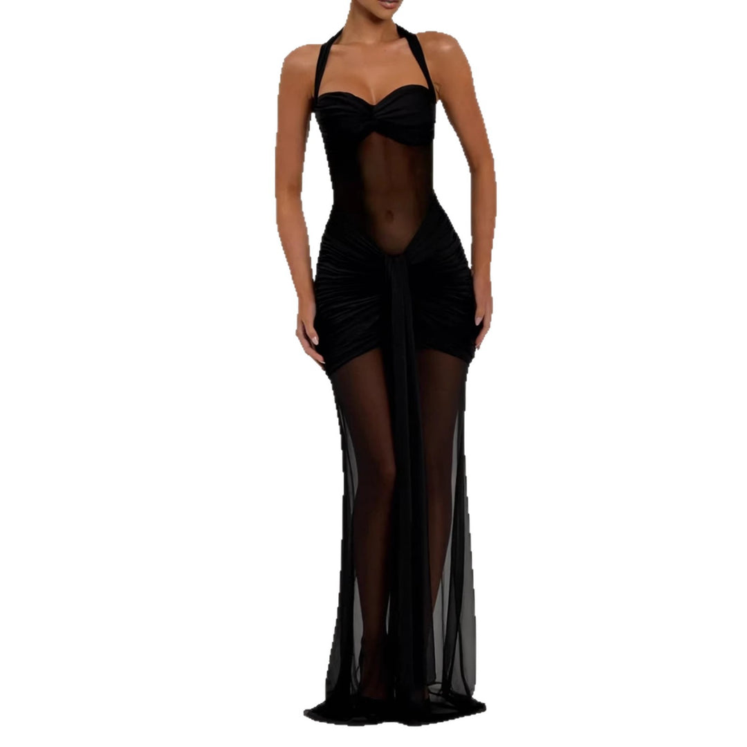 Damen elegantes Kleid im Bodycon-Stil mit raffiniertem Mesh-Einsatz Echo Archiv