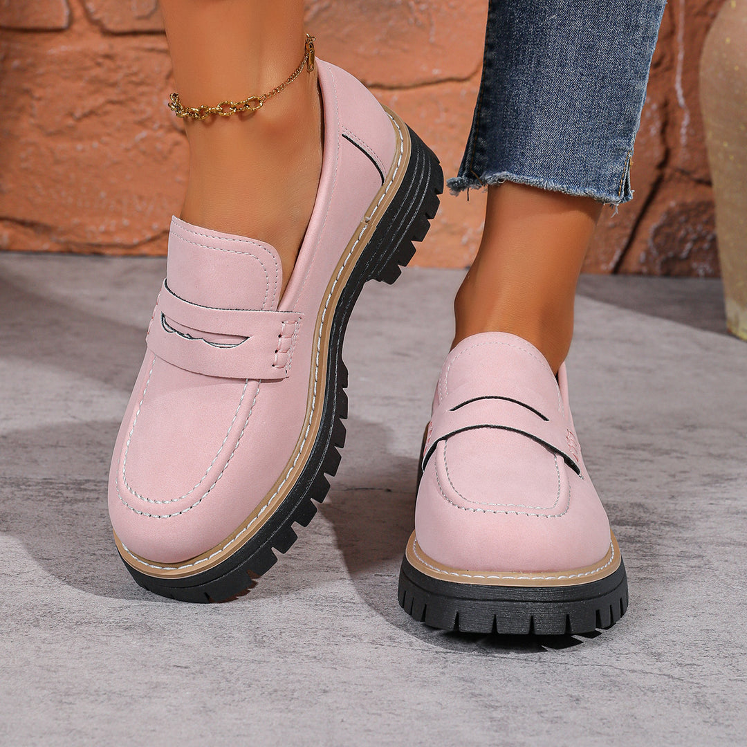 Damen Chunky Loafer mit grober Profilsohle und Faux‑Suede Obermaterial Echo Archiv