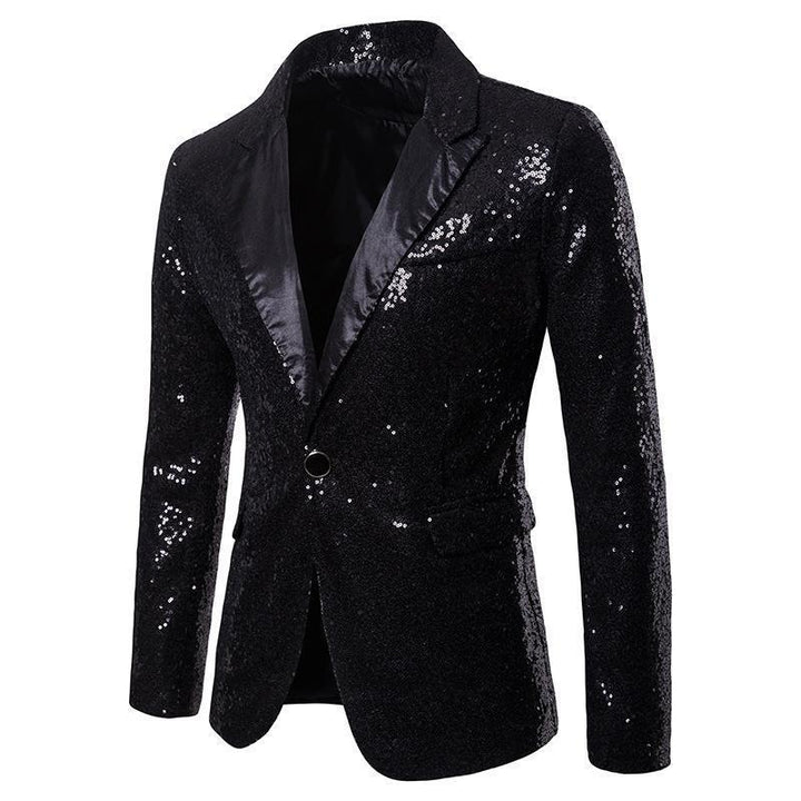 Herren Paillettenblazer mit schimmerndem Finish und elegantem Schnitt Echoarchiv