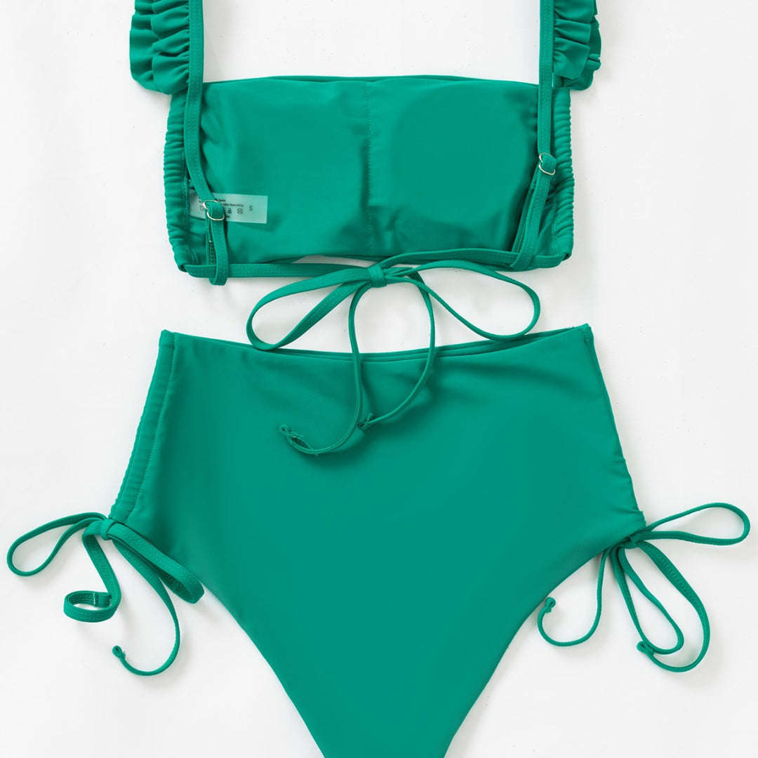 Damen Bandeau-Bikini mit verspielten Rüschen Echo Archiv