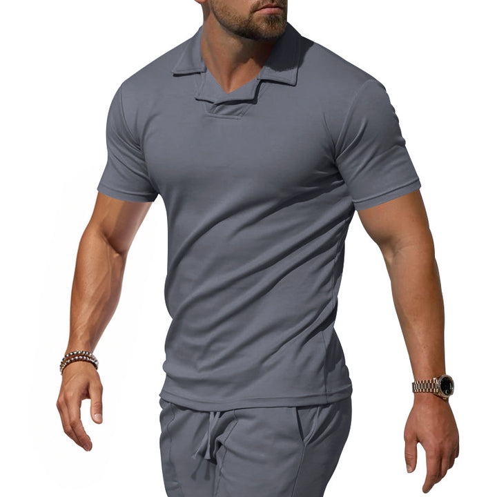Herren Sportliches Kurzarm-Poloshirt mit innovativem Design und atmungsaktiver Funktion Echoarchiv