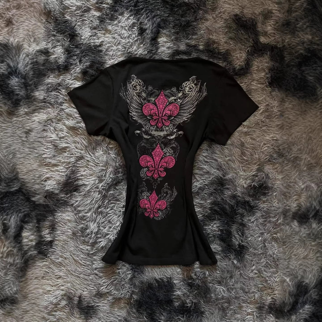 Damen T-Shirt mit einzigartigem floralem Design Echo Archiv