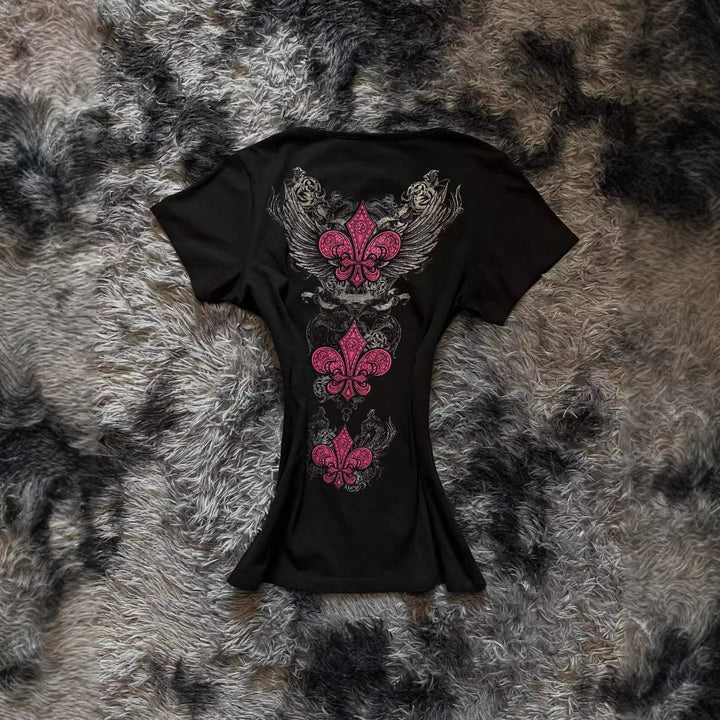 Damen T-Shirt mit einzigartigem floralem Design Echo Archiv