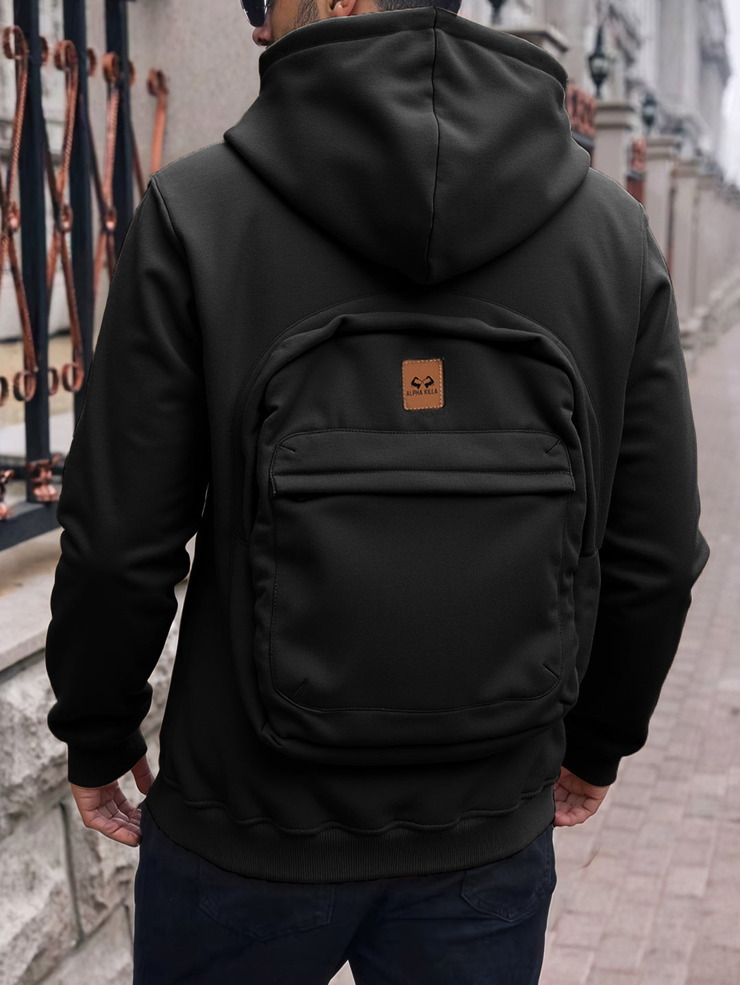Herren Modische Kapuzenjacke mit praktischen Taschen Echo Archiv