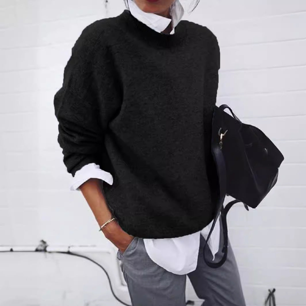 Damen Oversize Kuscheliger Strickpullover mit Lockere Passform, Fallenden Schultern und Mohair-Look Echoarchiv