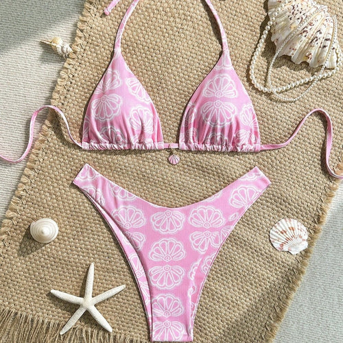 Damen Triangel-Bikini mit floralem Muster und komfortablem Schnitt Echo Archiv
