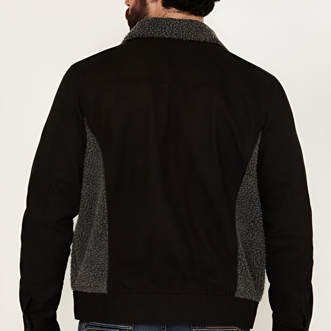Herren lässige Fleece-Jacke mit strukturiertem Kragen Echoarchiv