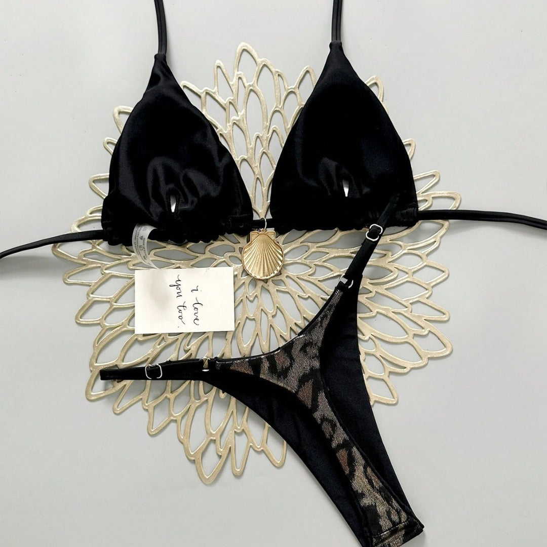 Damen Bunt bedruckter Triangel-Bikini Echo Archiv