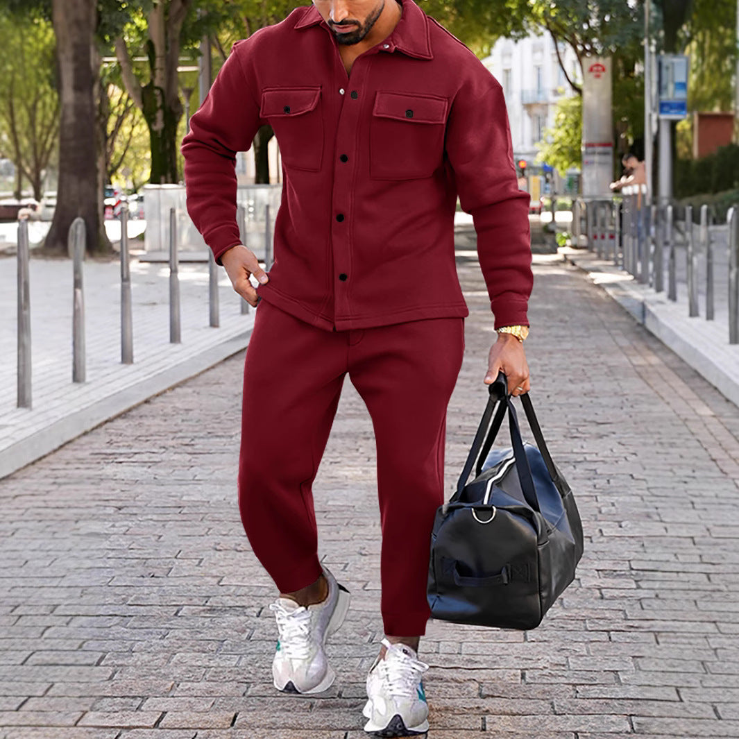 Herren lässige Freizeitjacke mit praktischen Taschen und bequemem Bund Echoarchiv