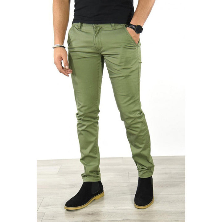 Herren elegante Chino-Hose mit schmalem Schnitt und praktischen Taschen Echoarchiv