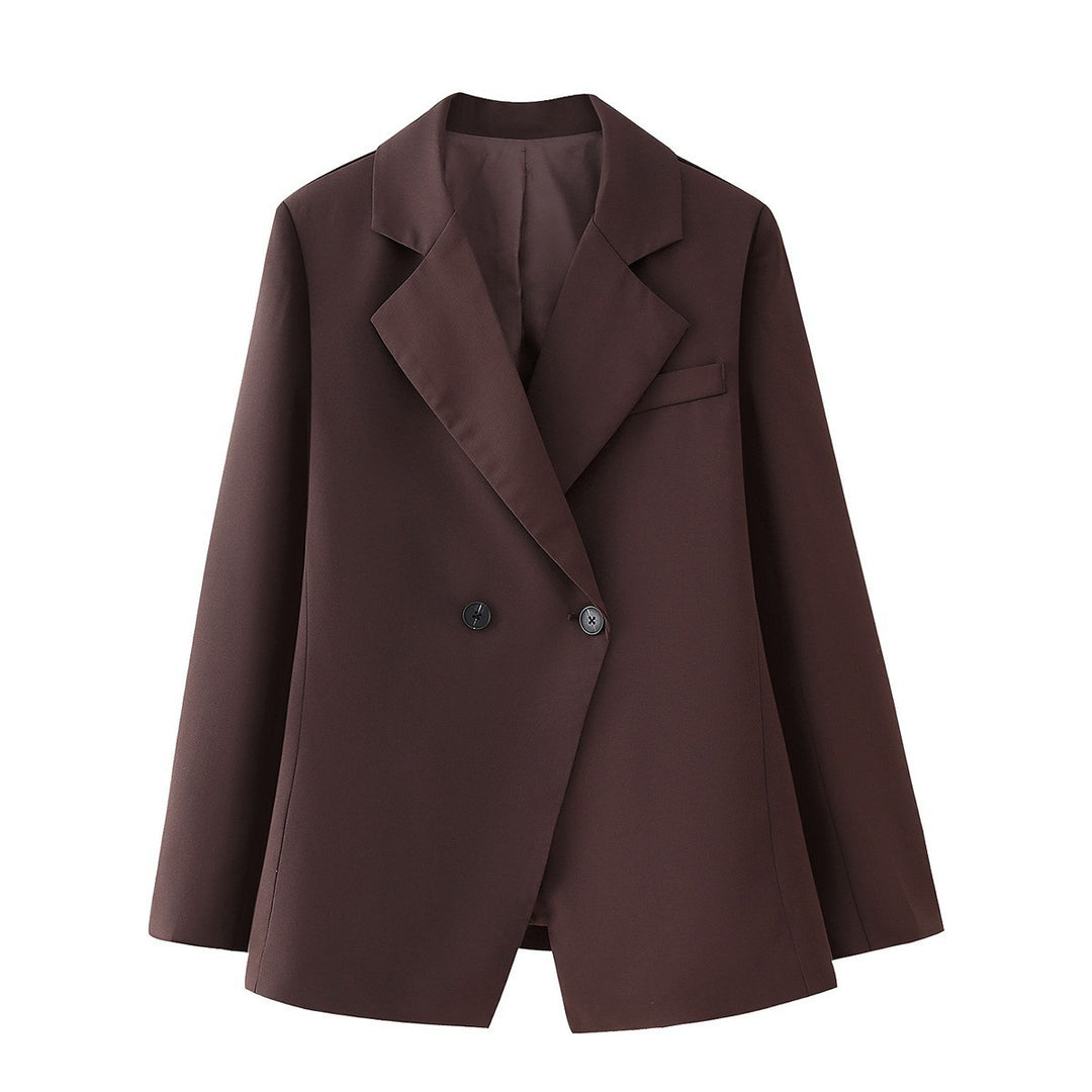 Damen Doppelreihiger Oversize-Blazer aus feinem Twill mit fallendem Revers Echoarchiv