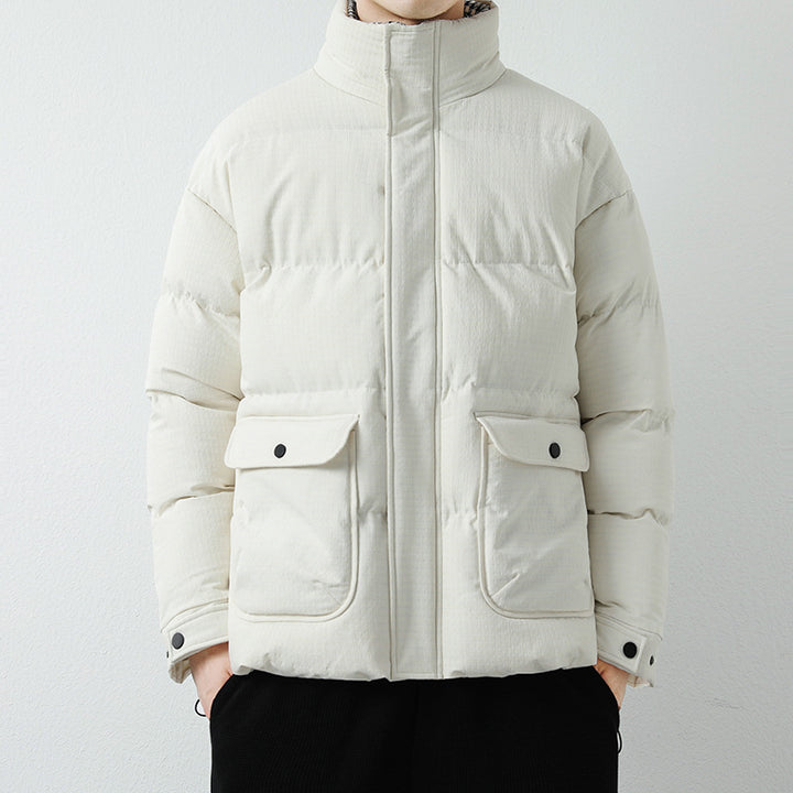 Herren Modische Pufferjacke mit Karokragen Echo Archiv
