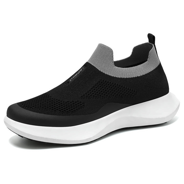 Damen nan leichter Strick-Slip-On Sneaker mit sockenähnlichem Schaft, elastischem Einstieg und ergonomischer Memory-Plateausohle Echo Archiv