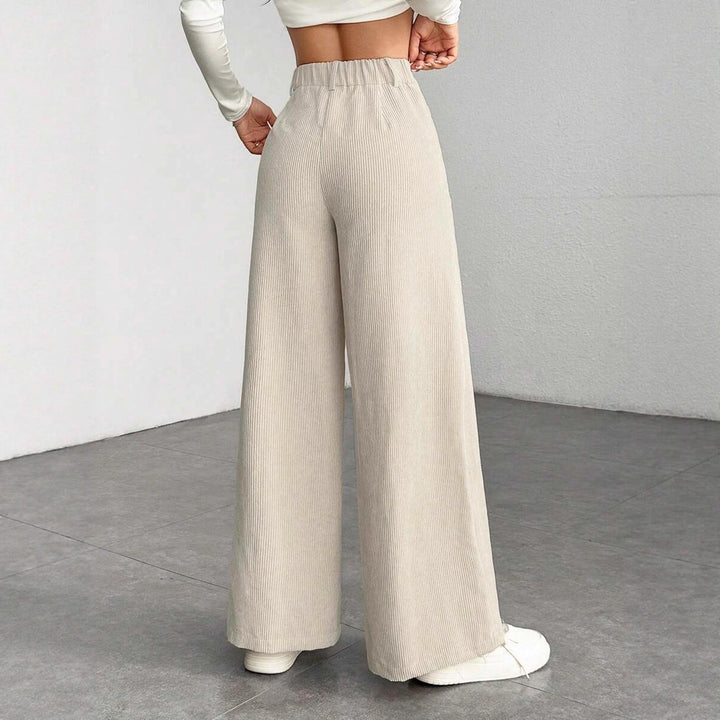 Damen Elegant und hoch taillierte Plisseehose Echo Archiv