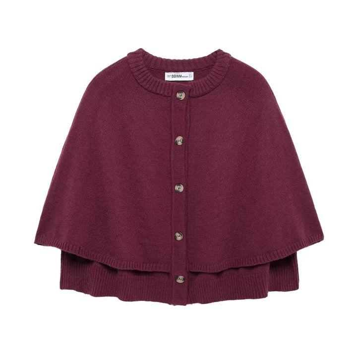 Damen Cape-Cardigan mit Knopfleiste und zweilagigem Umhang Echo Archiv