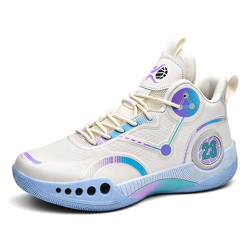 Herren gepolsterter High-Top Basketballschuh mit holografischen Akzenten und griffiger Gummilaufsohle Echo Archiv