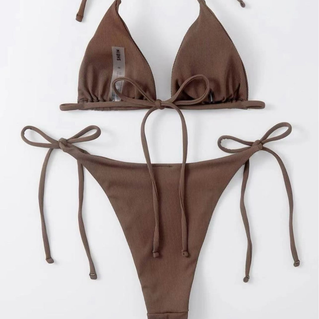 Damen Triangel-Bikini mit verstellbaren Bändern und raffinierten Schnürdetails Echo Archiv