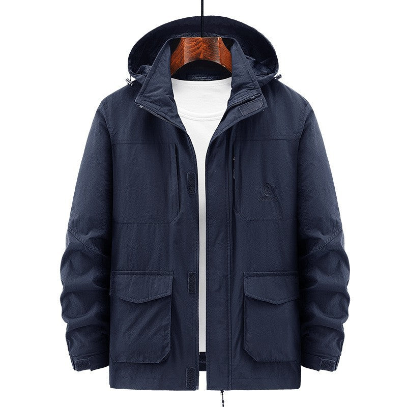 Herren Leichte Utility-Jacke mit Kapuze Echo Archiv