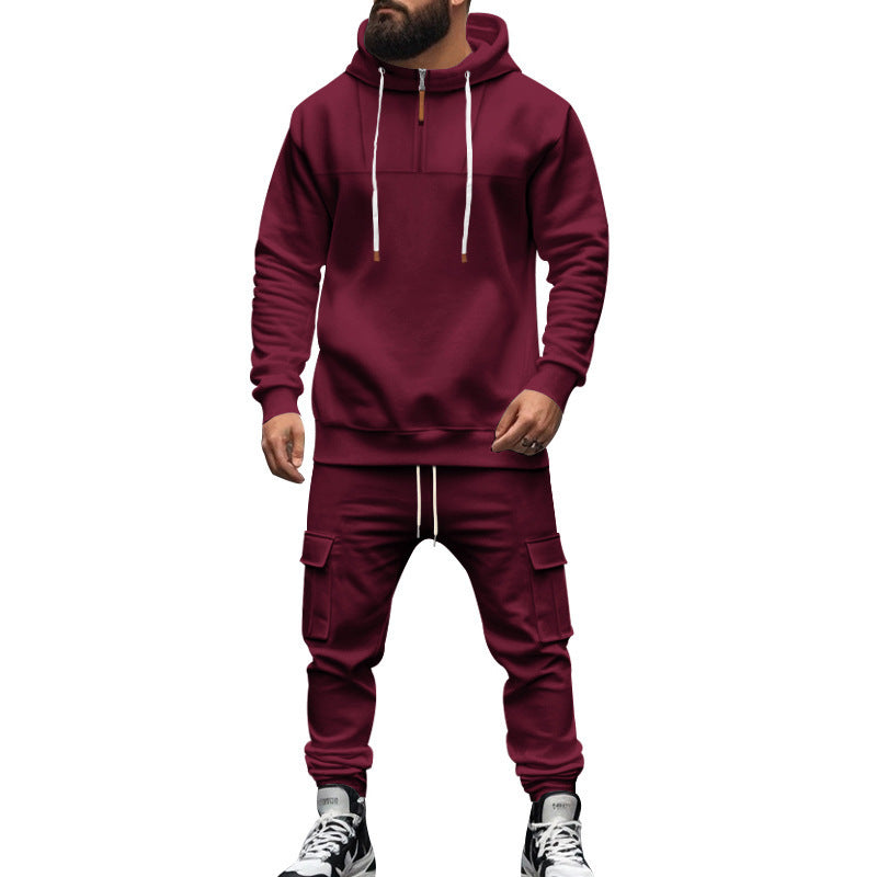 Herren Kapuzensweatshirt und Cargo-Hose Set Echoarchiv