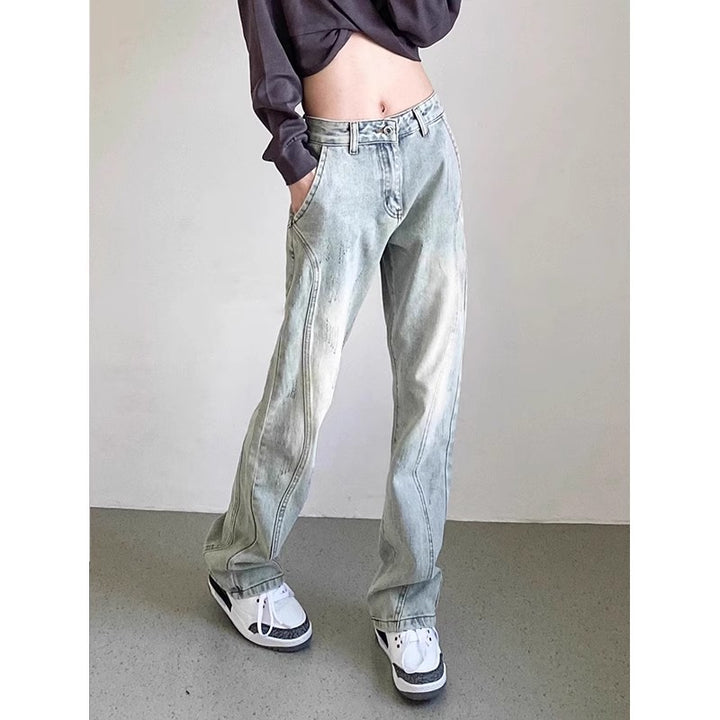 Herren weite Denim-Jeans mit modischem Used-Look Echoarchiv