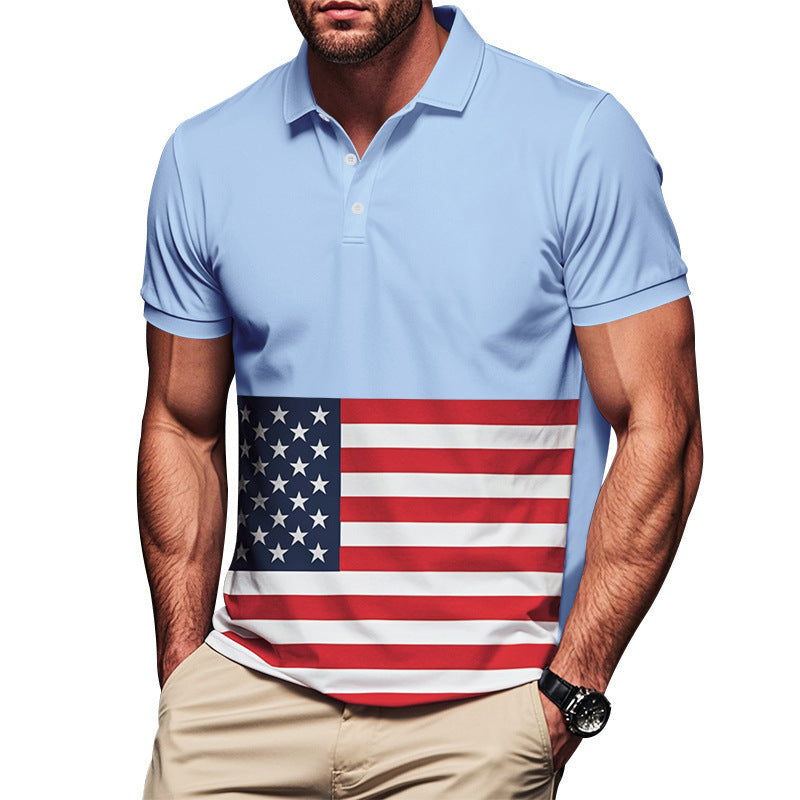 Herren Poloshirt mit Flaggenmotiven Echoarchiv