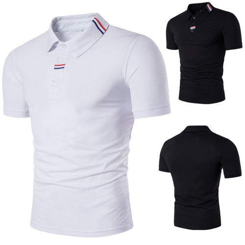 Herren Elegantes Poloshirt mit modischem Kragenmuster Echoarchiv