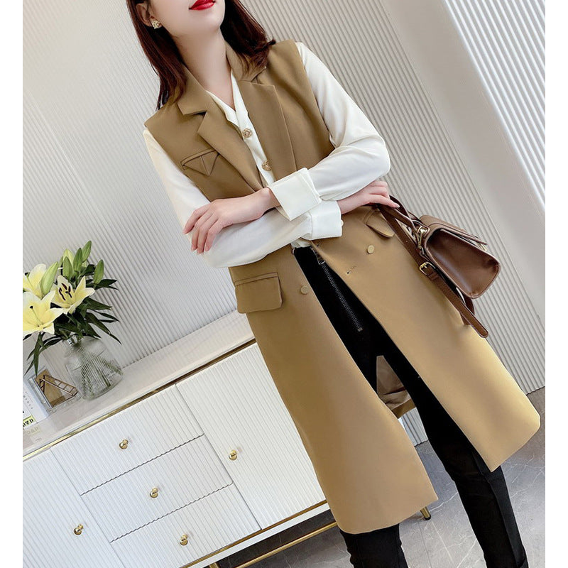 Damen Elegante Weste mit Gürtel Echoarchiv