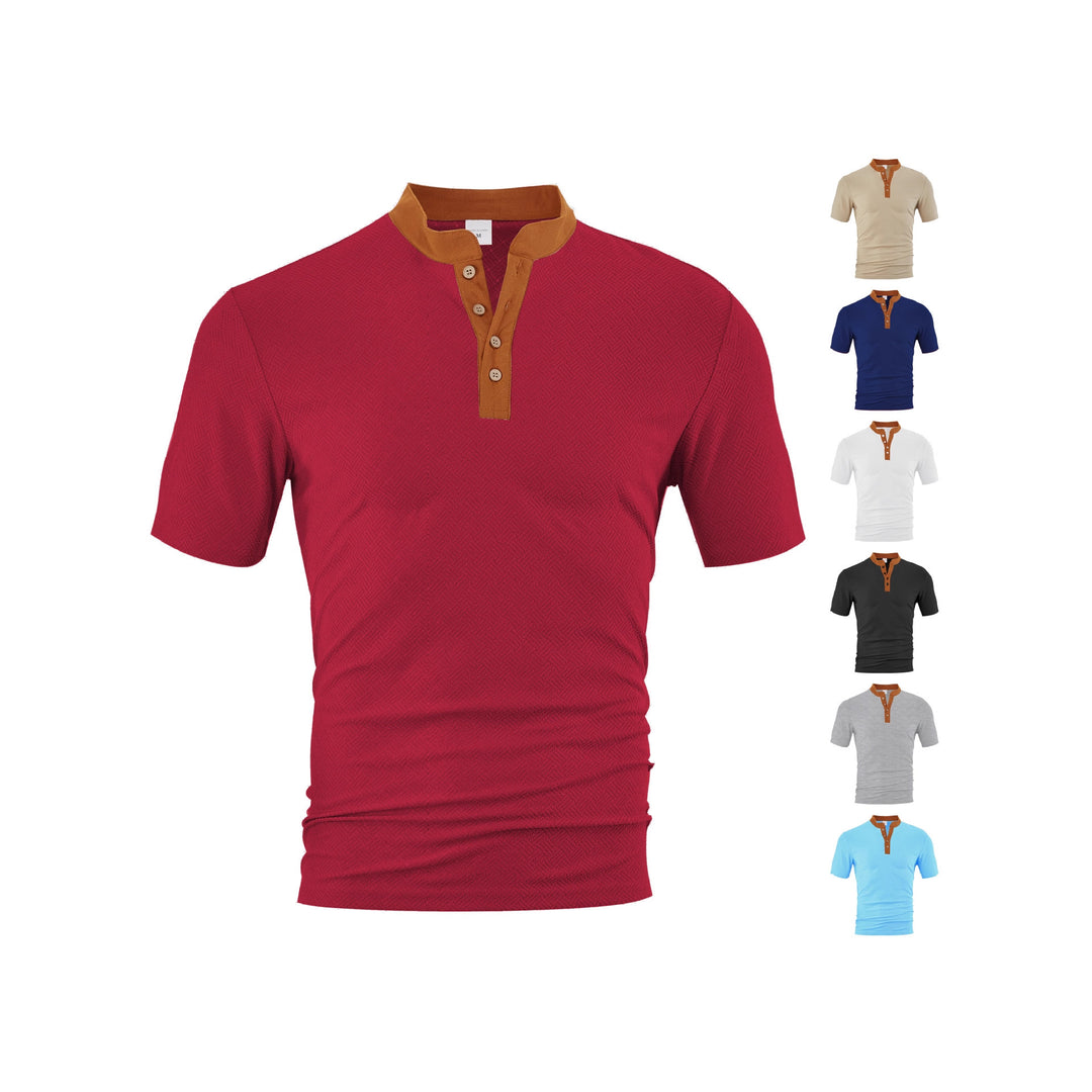 Herren Polohemd mit strukturierter Oberfläche und elegantem Kragen Echoarchiv
