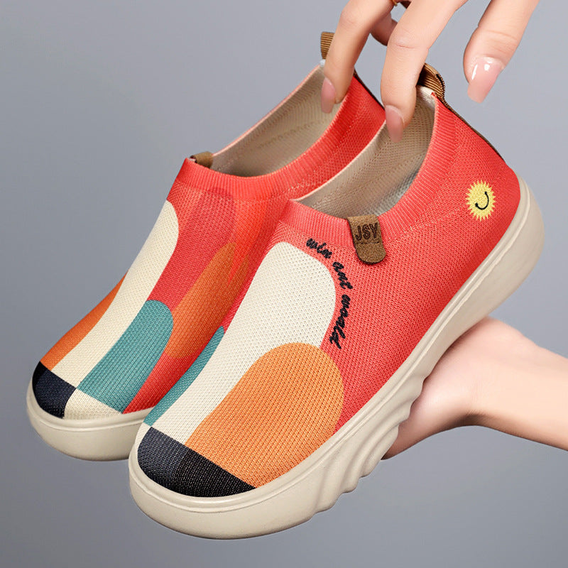 Damen Leichte und elastische Slip-On Sneaker mit kreativen Details Echo Archiv