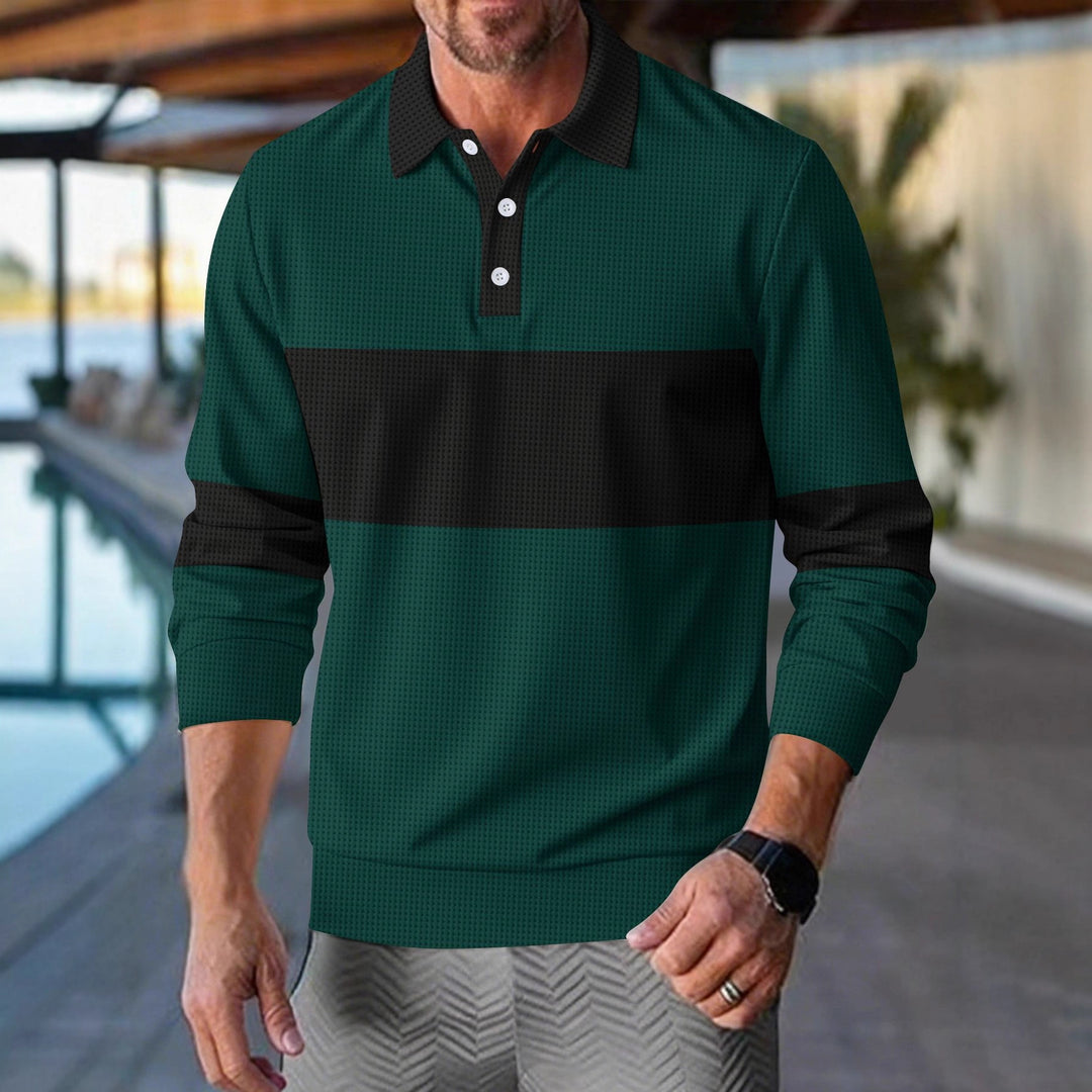 Herren sportliches Poloshirt mit innovativem Anlasskragen Echoarchiv