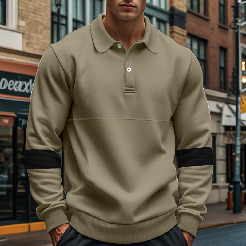 Herren sportlicher Pullover mit modischen Kontraststreifen Echoarchiv